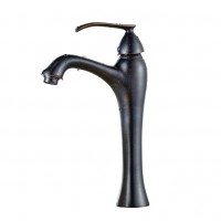 2019 Wholesale Factory water tap, Glass Vessel Apply Black Brass Bathroom Faucet